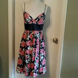 Shoshanna black/peach/white dress Size 6